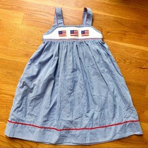Smocked American flag dress 4T